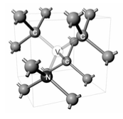 Figure1: Model of the nitrogene vacancy in the diamond lattice